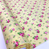 Poplin Print - Little Bunches - Pale Yellow