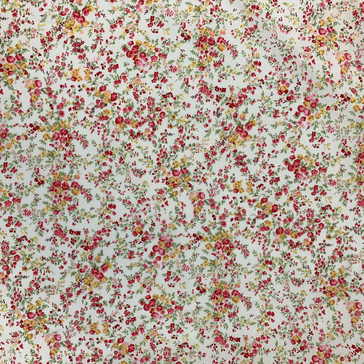 Floral Cotton Poplin Dress Fabric | Poplin Print - Lydia - Ivory ...