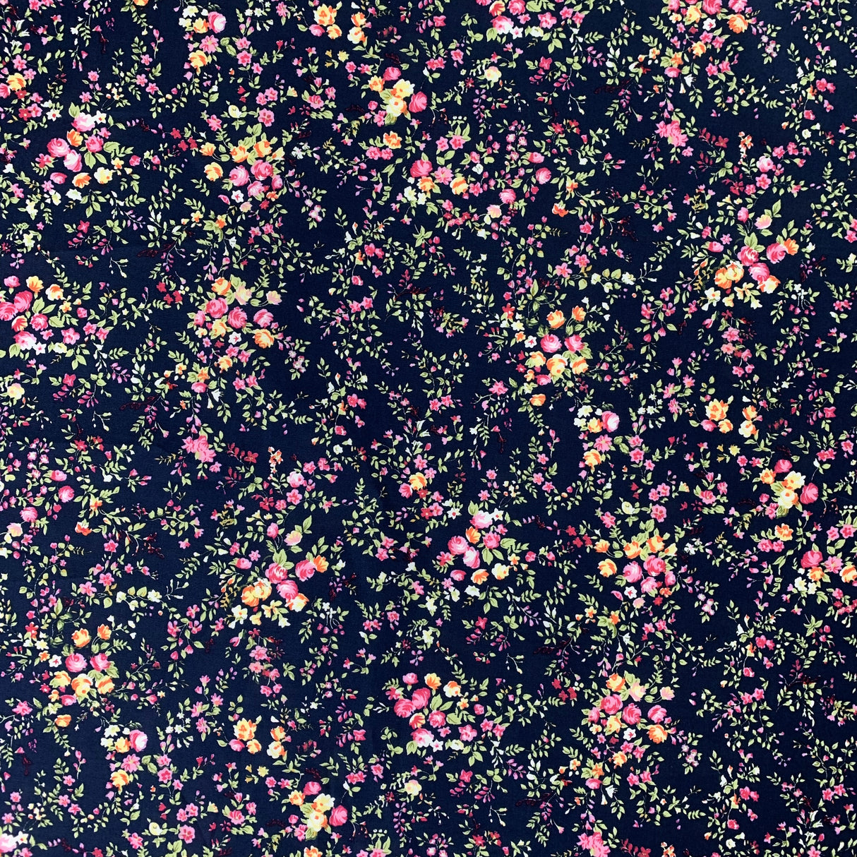 Poplin Print - Lydia - Navy