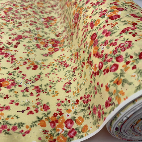 Poplin Prints Lydia Yellow Fabric Roll