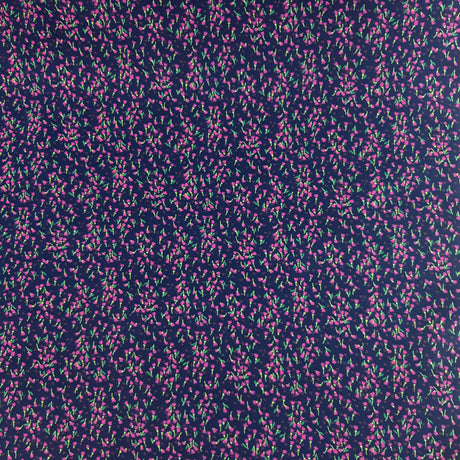 Poplin Prints Meadow Navy Small Floral Cotton Poplin Printed Farbric Fabric Photo