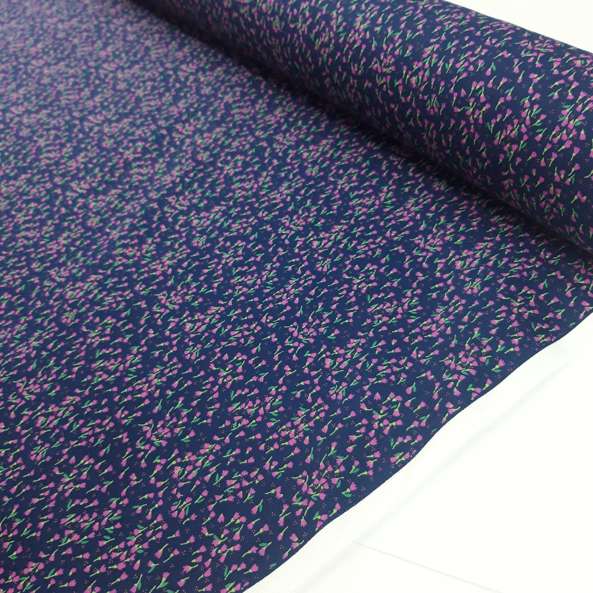 Poplin Print - Meadow - Navy