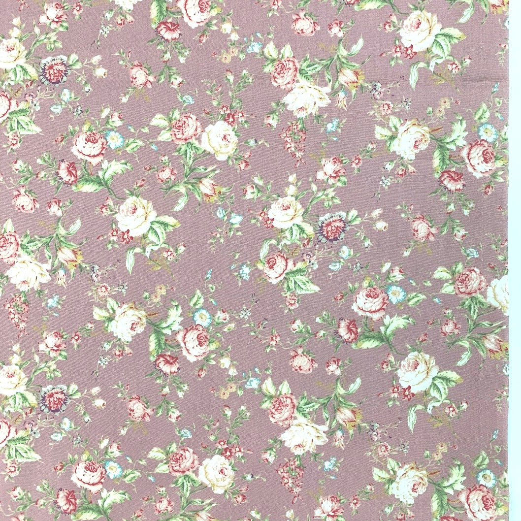 Poplin Print - Megan - Dusty Pink