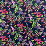 Poplin Print - Mrs Bouquet - Navy