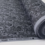Poplin Print - Paisley - Black & Grey