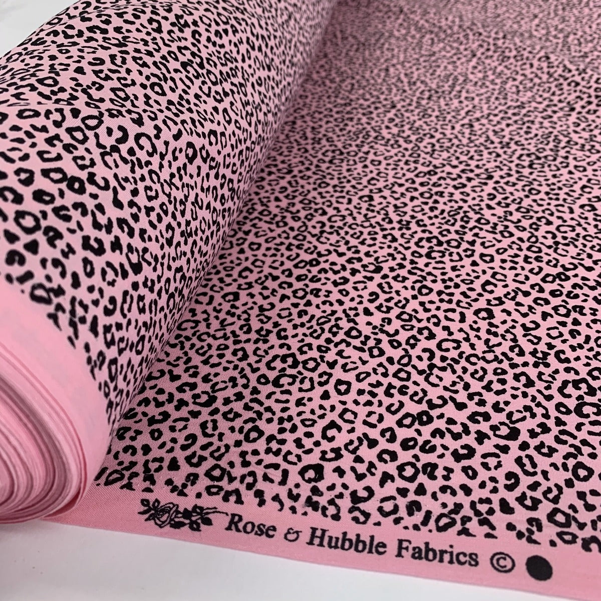 Poplin Print - Tiny Cheetah - Pink