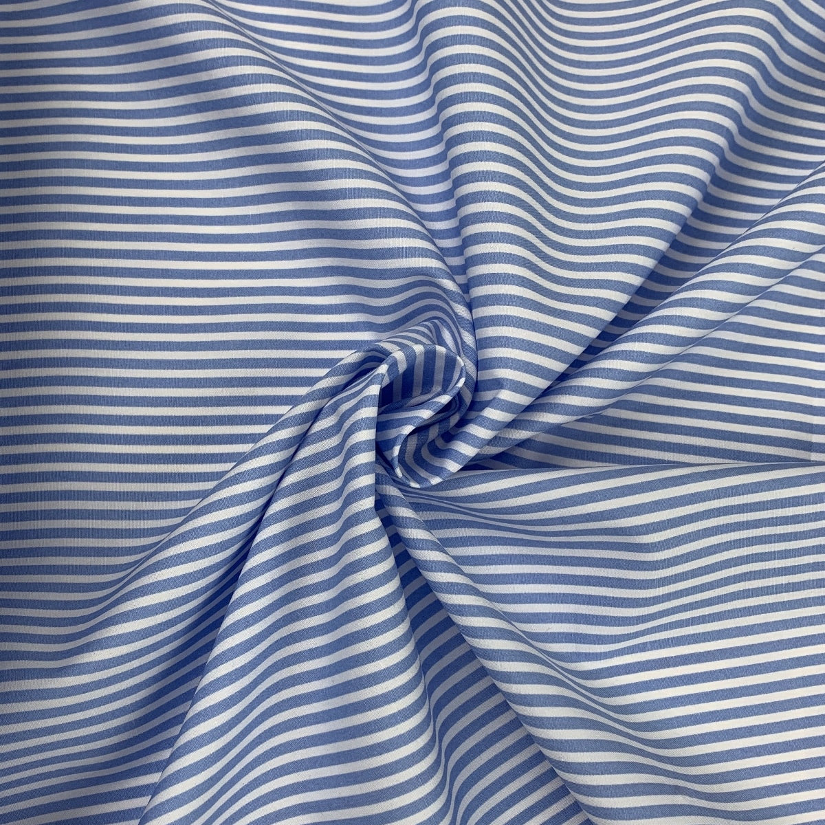Poplin Print - Pinstripe - Pale Blue