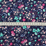 Poplin Print - Sarah - Dark Navy