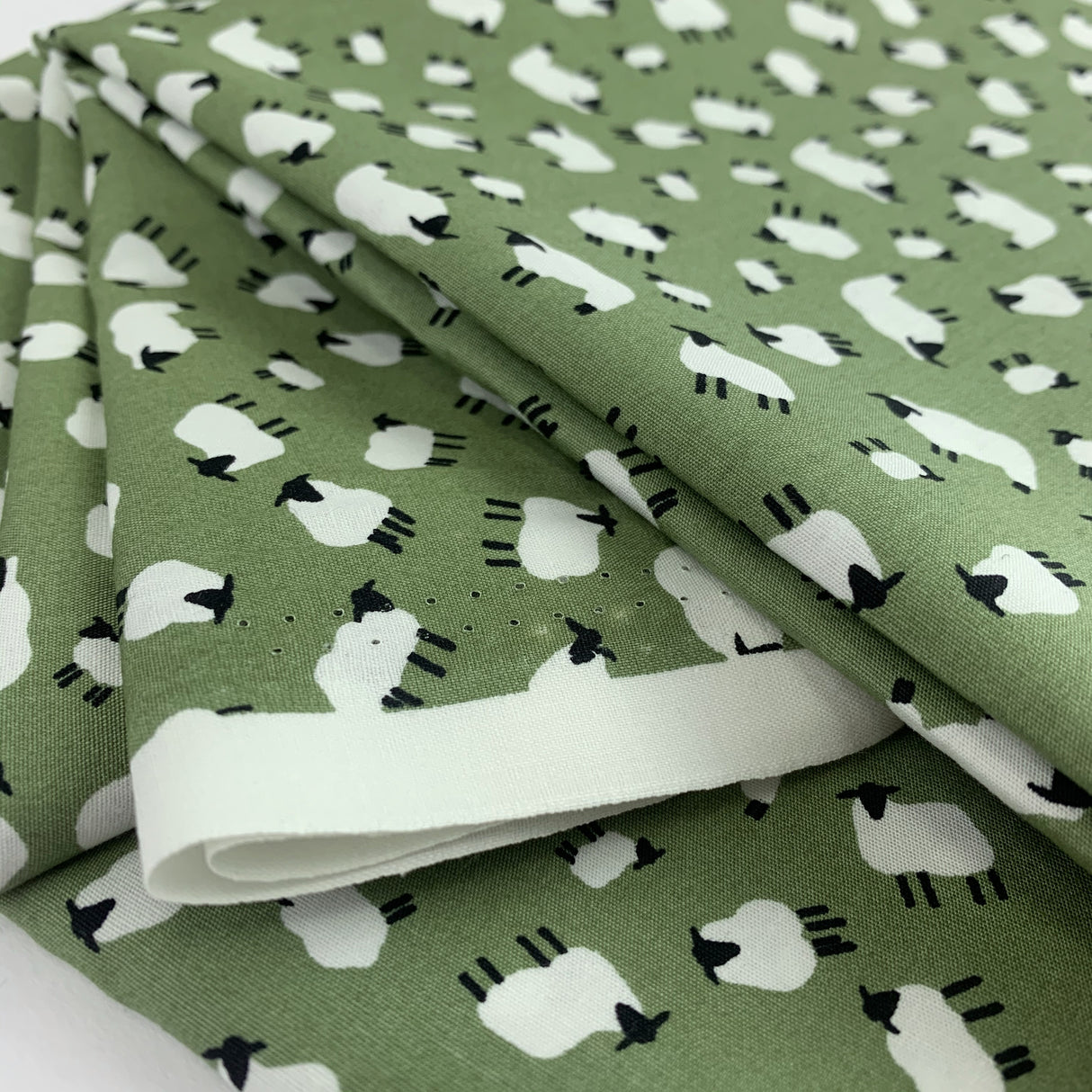 Poplin Print - Sheep's Haven - Sage