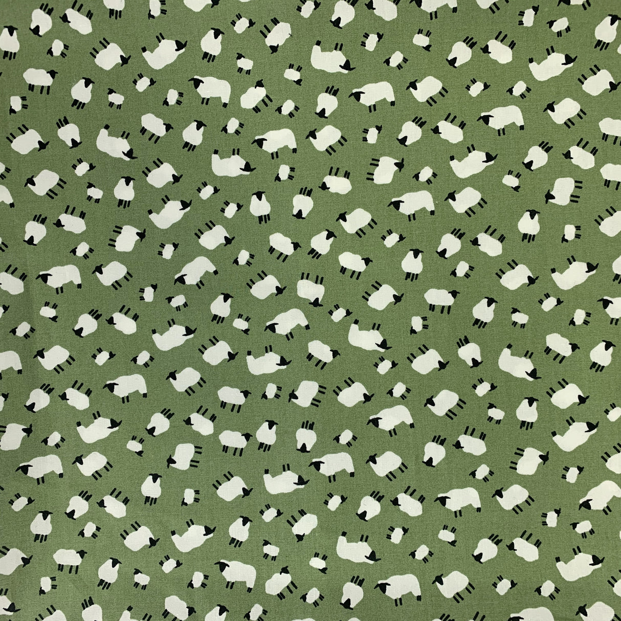 Poplin Print - Sheep's Haven - Sage