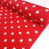 Poplin Print - Stars - Red