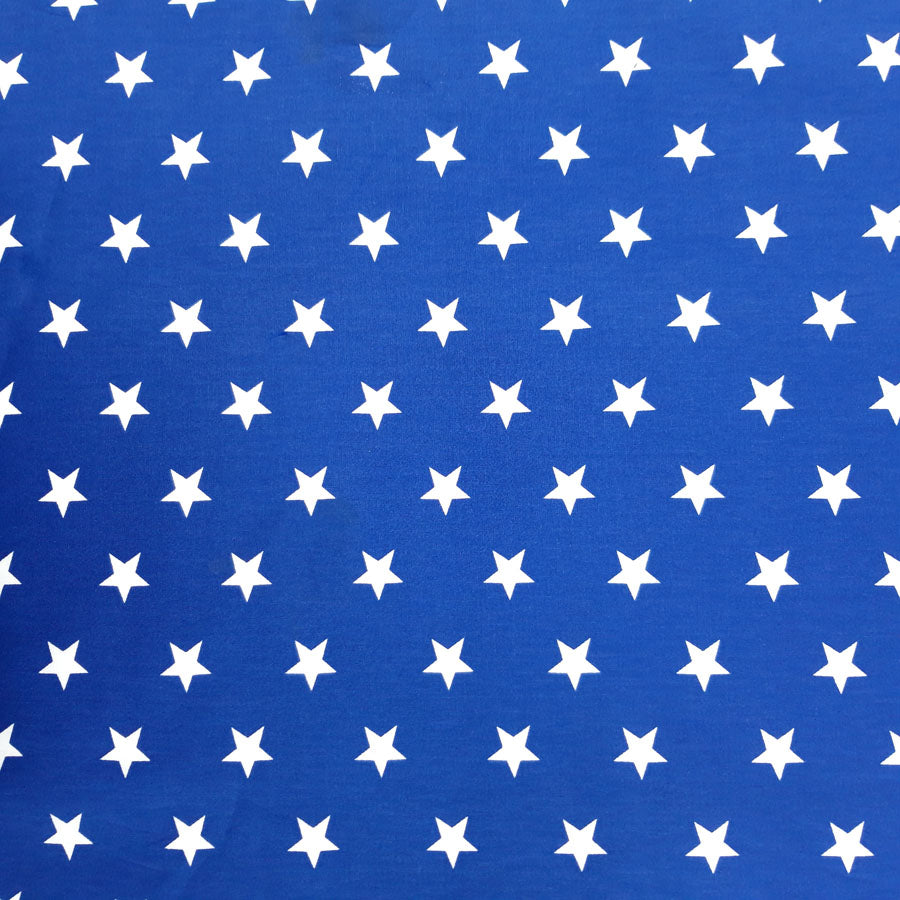 Poplin Print - Stars - Royal