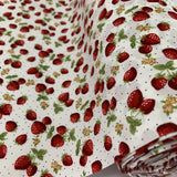 Poplin Print - Strawberry Pie - Ivory