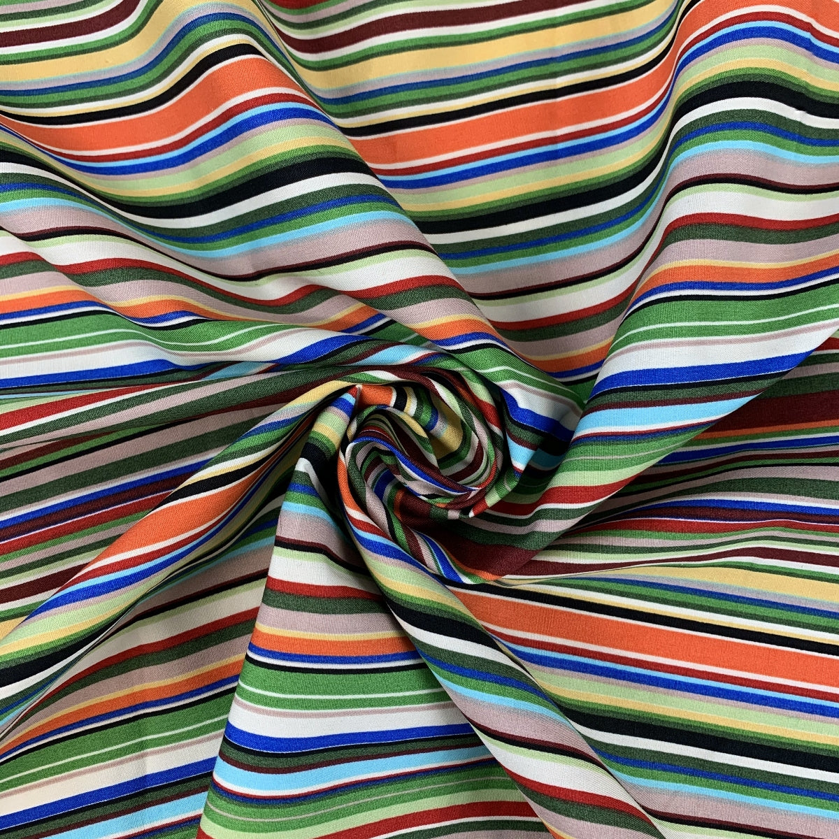 Poplin Print - Stripe - Green