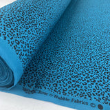 Poplin Print - Tiny Cheetah - Teal