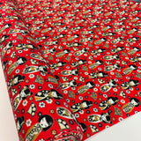 Poplin Print - Turning Japanese - Red