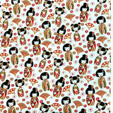 Poplin Print - Turning Japanese - White