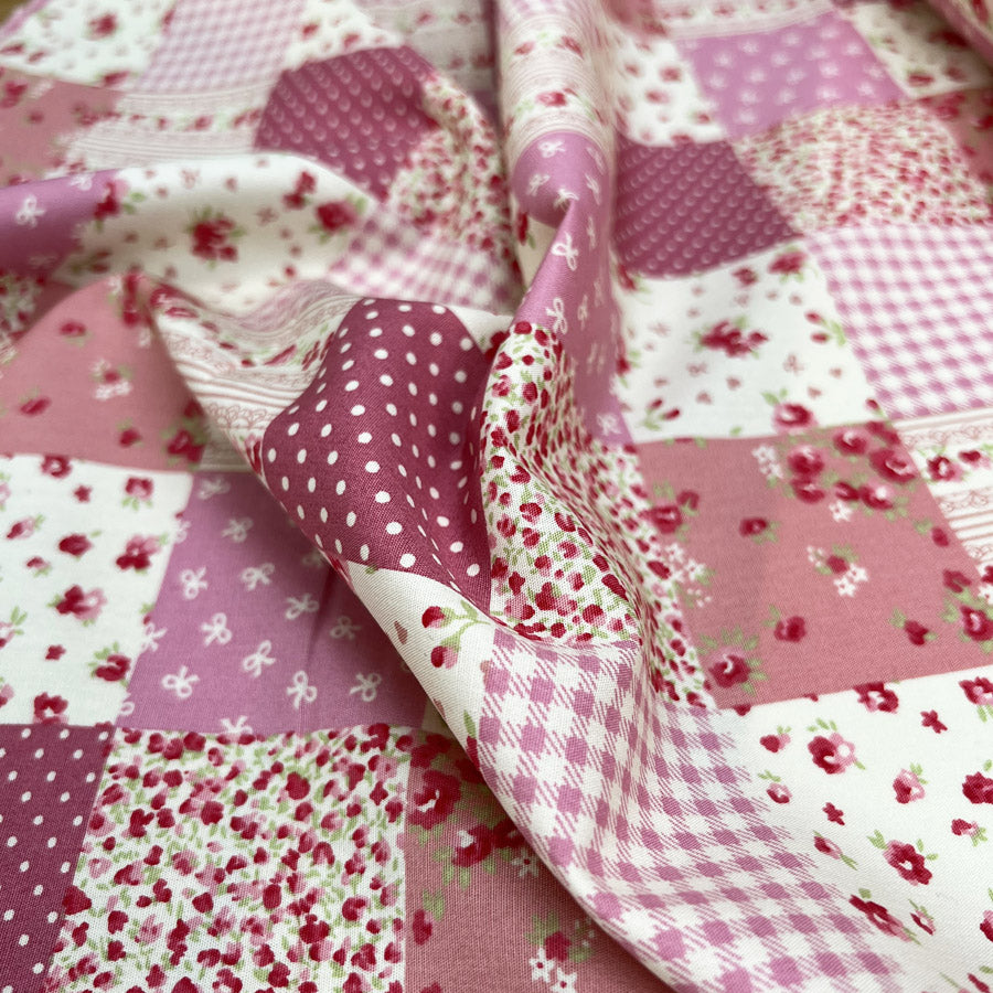 Poplin Print - Patch - Pink