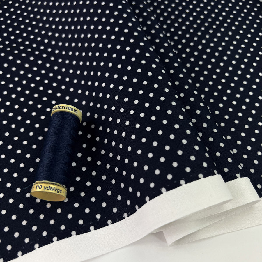 Poplin Print - The Crafty Spot - Dark Navy