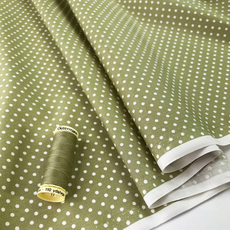 Poplin Print The Crafty Spot Sage Green Cotton Dress Fabric