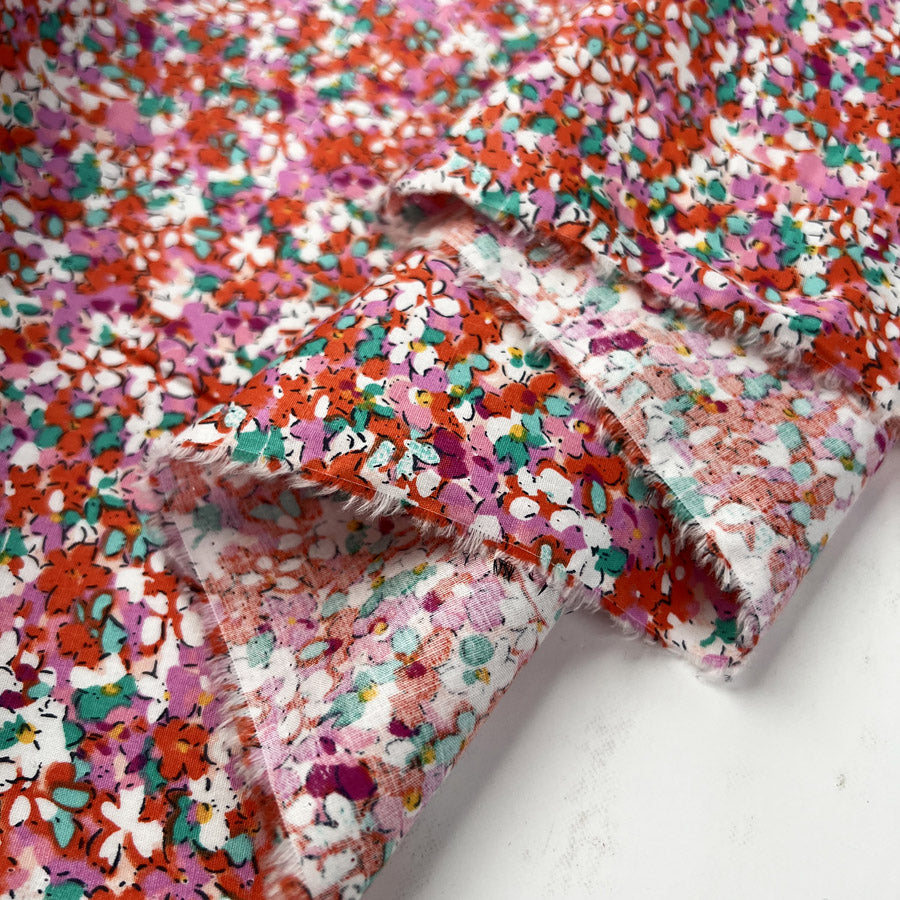 Poplin Styles - Ditsy Floral - Pink