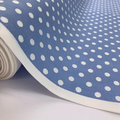 Popling Prints Wot Spot Pale Blue Fabric Roll