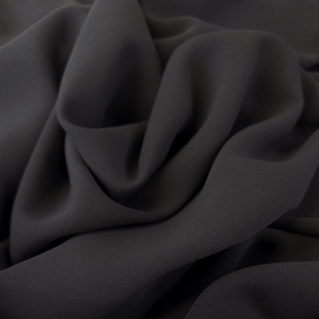 Prestige Gun Metal Polyester Crepe Dressmaking Fabric
