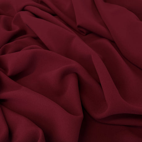 Prestige Wine Polyester Crepe Dressmaking Fabric