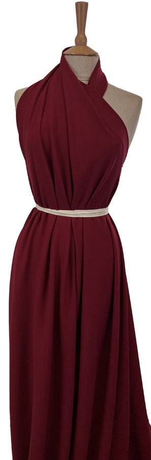 Prestige Wine Polyester Crepe Dressmaking Fabric Mannequin