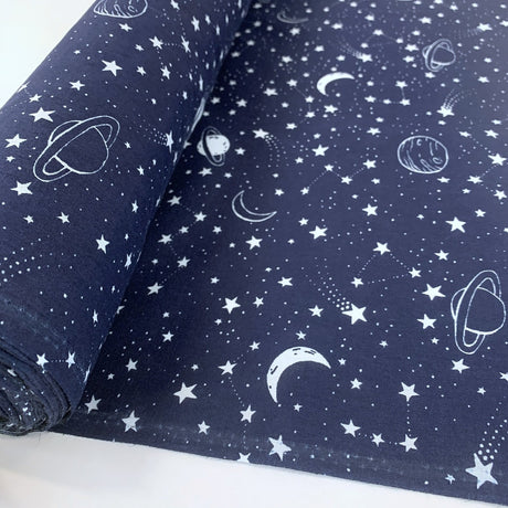 Pretty Polly Astronomy Navy Stars Roll