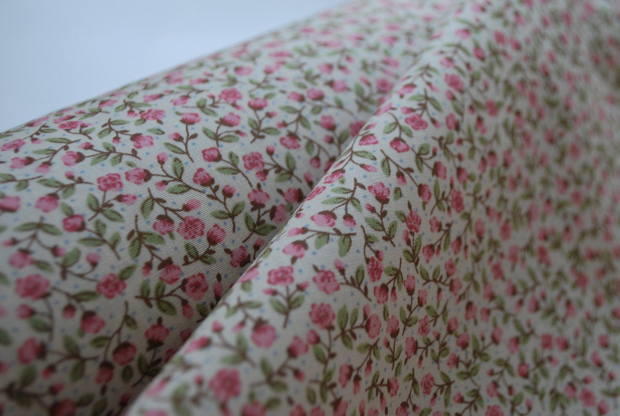 Poplin Print - Tiny Pink Rose