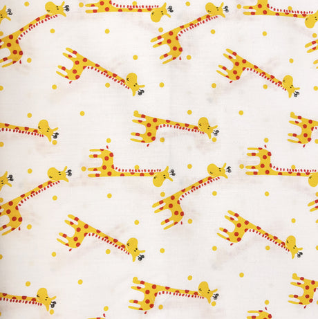 Pretty Polly Cotton Polyester Print Fabric Jolly Giraffe Full