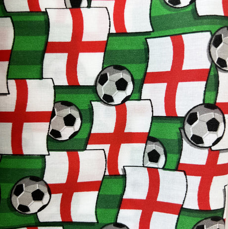 Pretty Polly Cotton Polyester Union Flag Print Fabric This Is Football Full