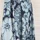 Ex Designer Denim Cotton Blue Large Floral Print Italian Toscana Video