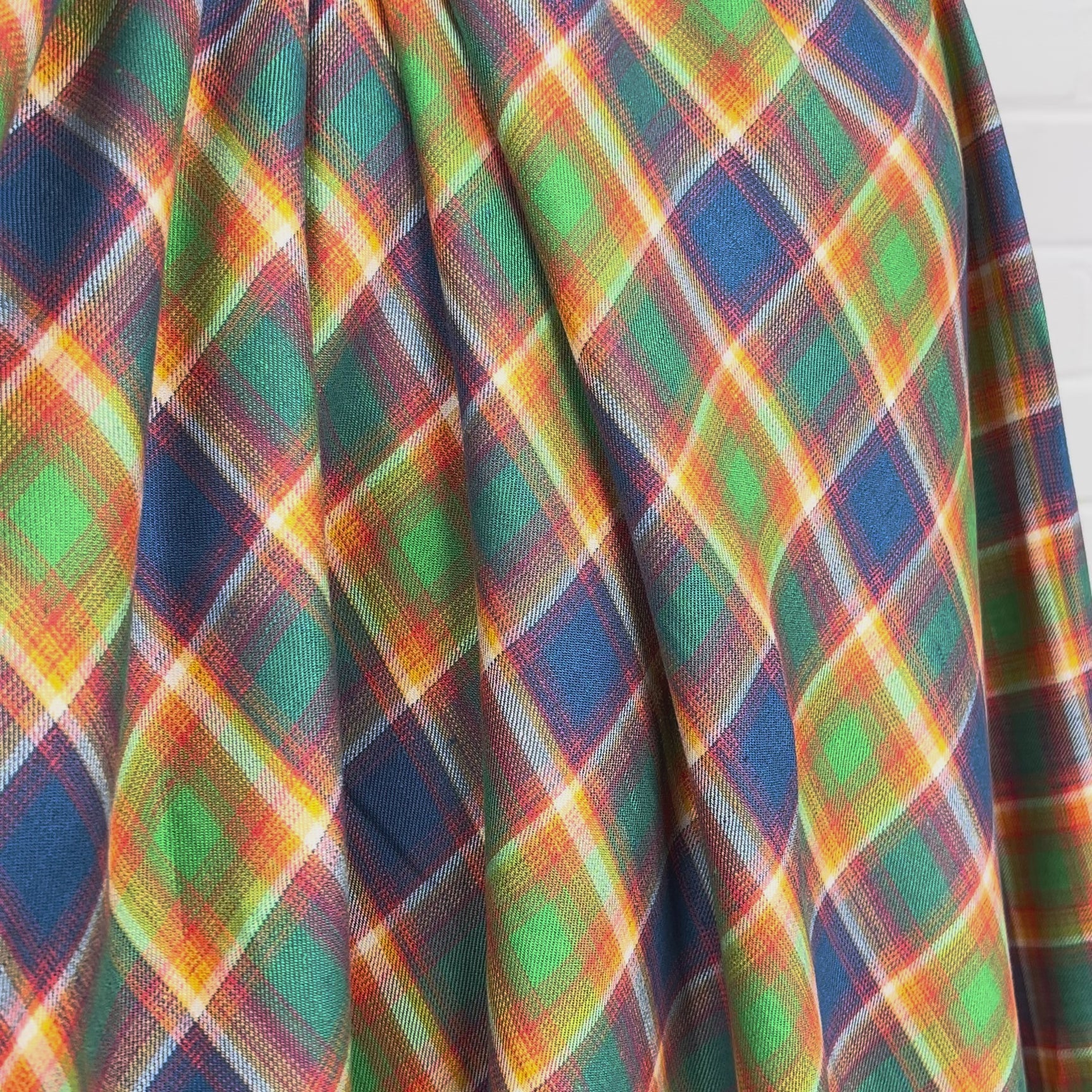 Italian Ex-Designer Checked Shirting Fabric Mara Bella Linen - Blue Video