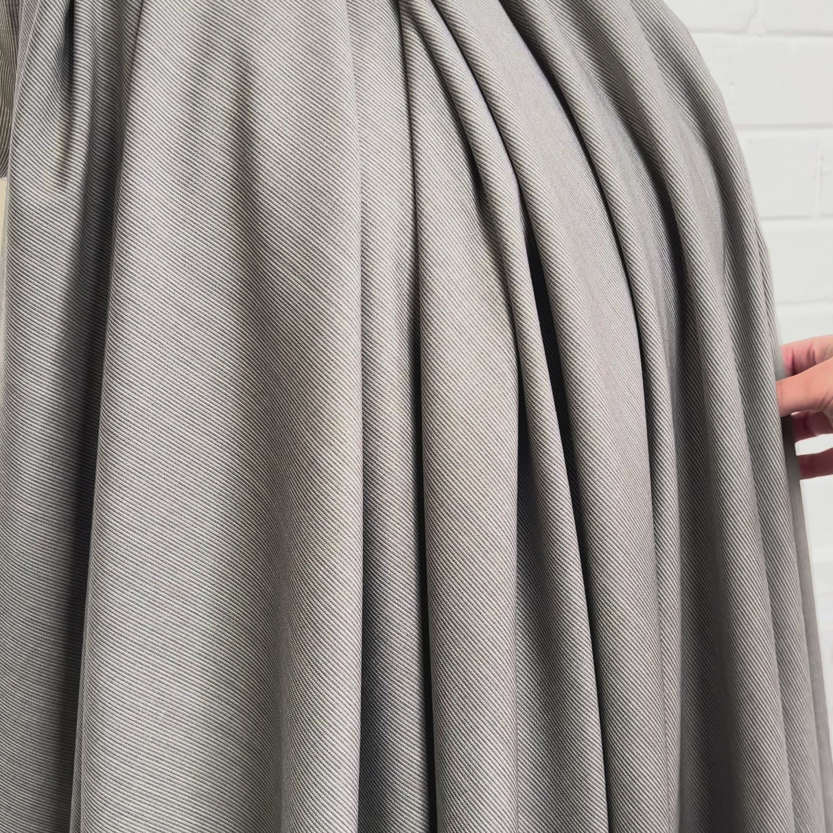 Grey Stripe British Wool Deadstock Suit Fabric Pick up a Pinstripe Video