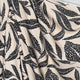 Beige Black Leaf Print Dress Fabric | Viscose Marocain Spot The Sand Video