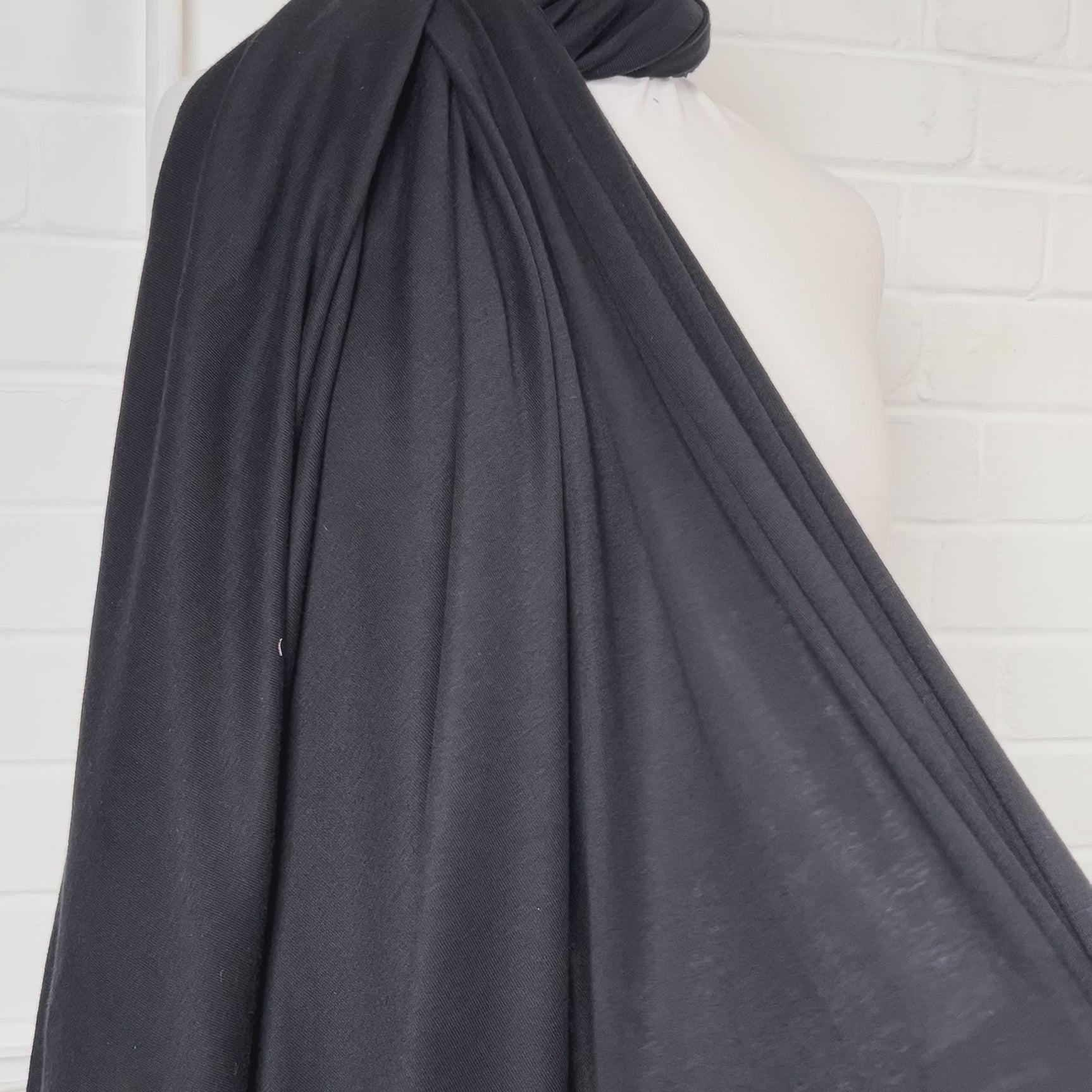 Dark And Dangerous Black Cotton Jersey Fabric Video