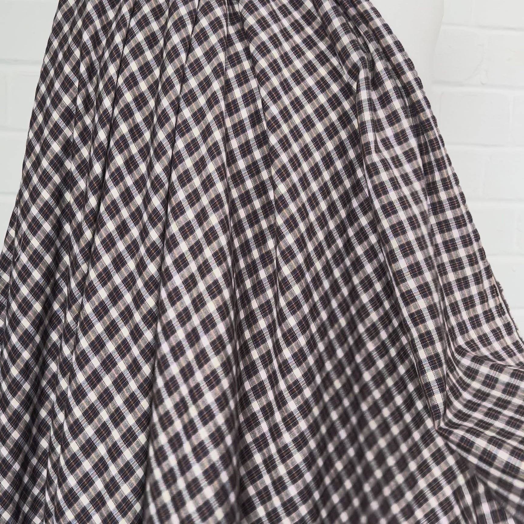 Organic Farmer Cotton Recycled Polyester Check Shirt Fabric Video