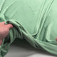 Comfort Velour Mint Green Polyester Elastane Soft Fleece Jersey Fabric Video
