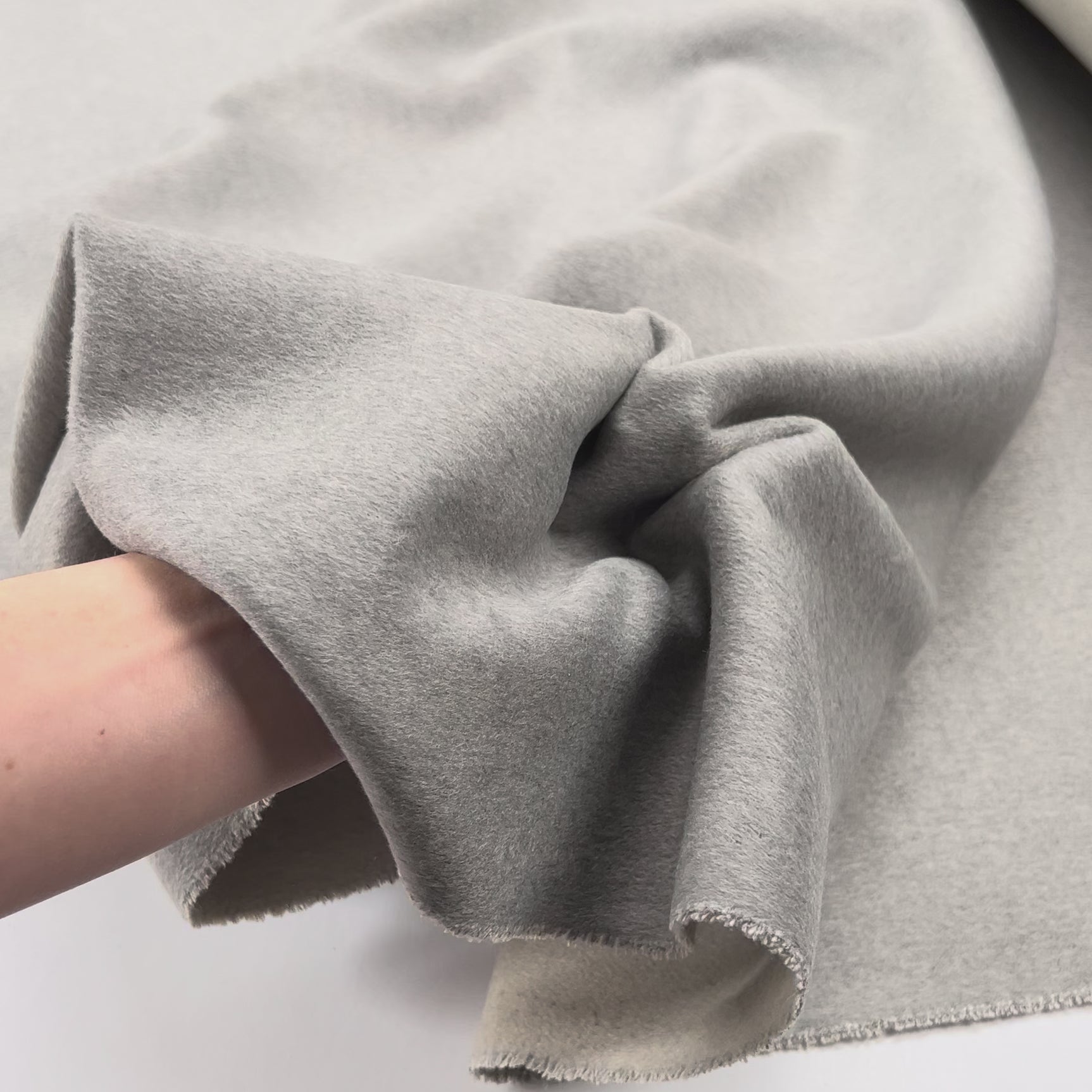 Grey Soft Double-Sided Wool Blend Coating Fabric Unbelievable Geoff Video