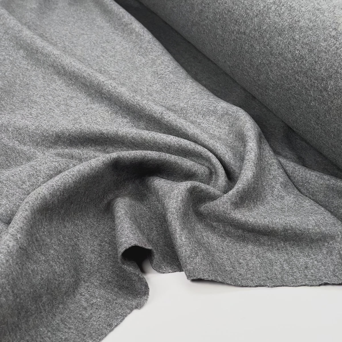 Made A Difference Wool Nylon Italian Grey Coating Fabric Video