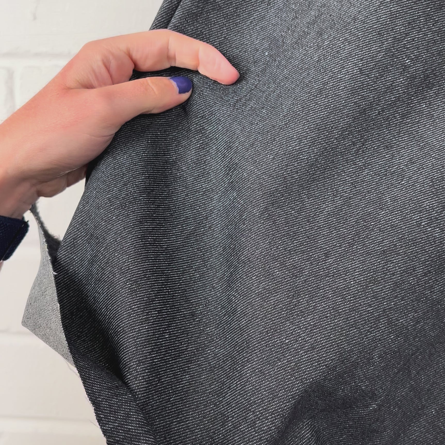 Denimfest 9.5oz Drake Black Cotton Polyester Midweight Woven Jean Trouser Fabric Video