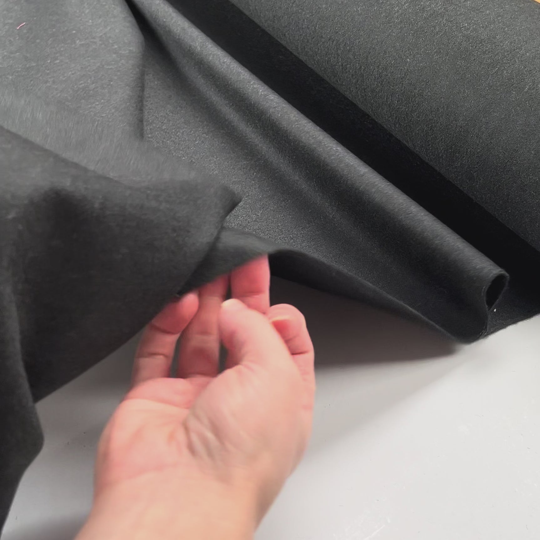 Worsted Wool Flannel Jeremy British Woven Fine Dark Green Suiting Fabric Vid