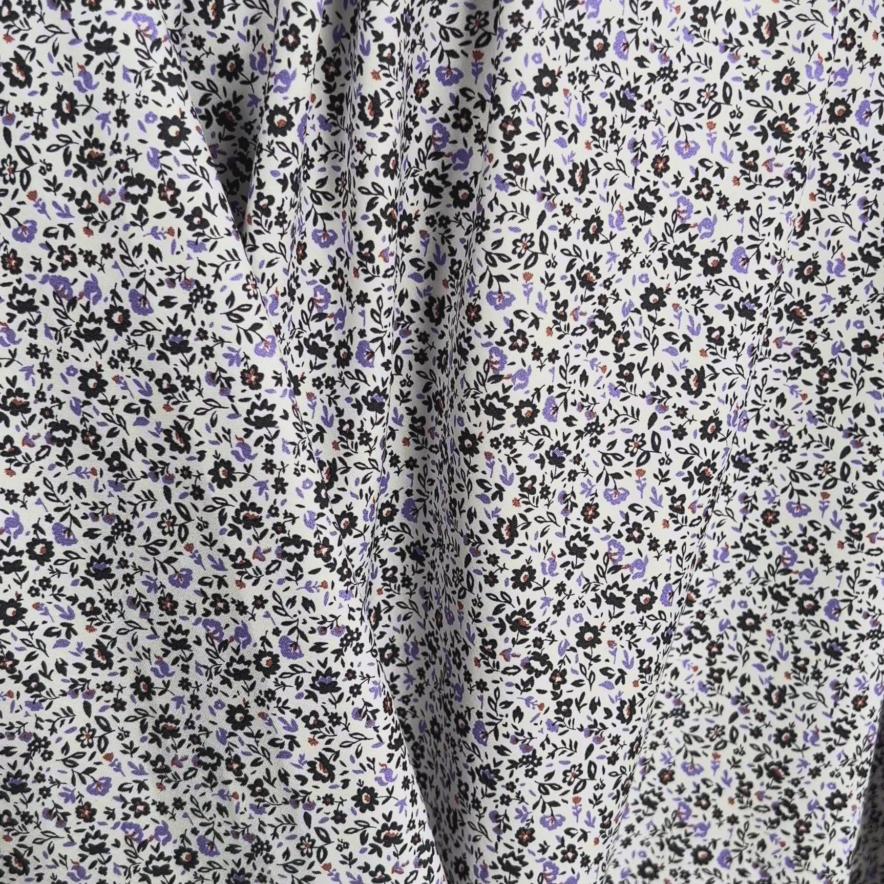 Mens Italian Shirting Violet Floral Purple White Cotton Fabric Video