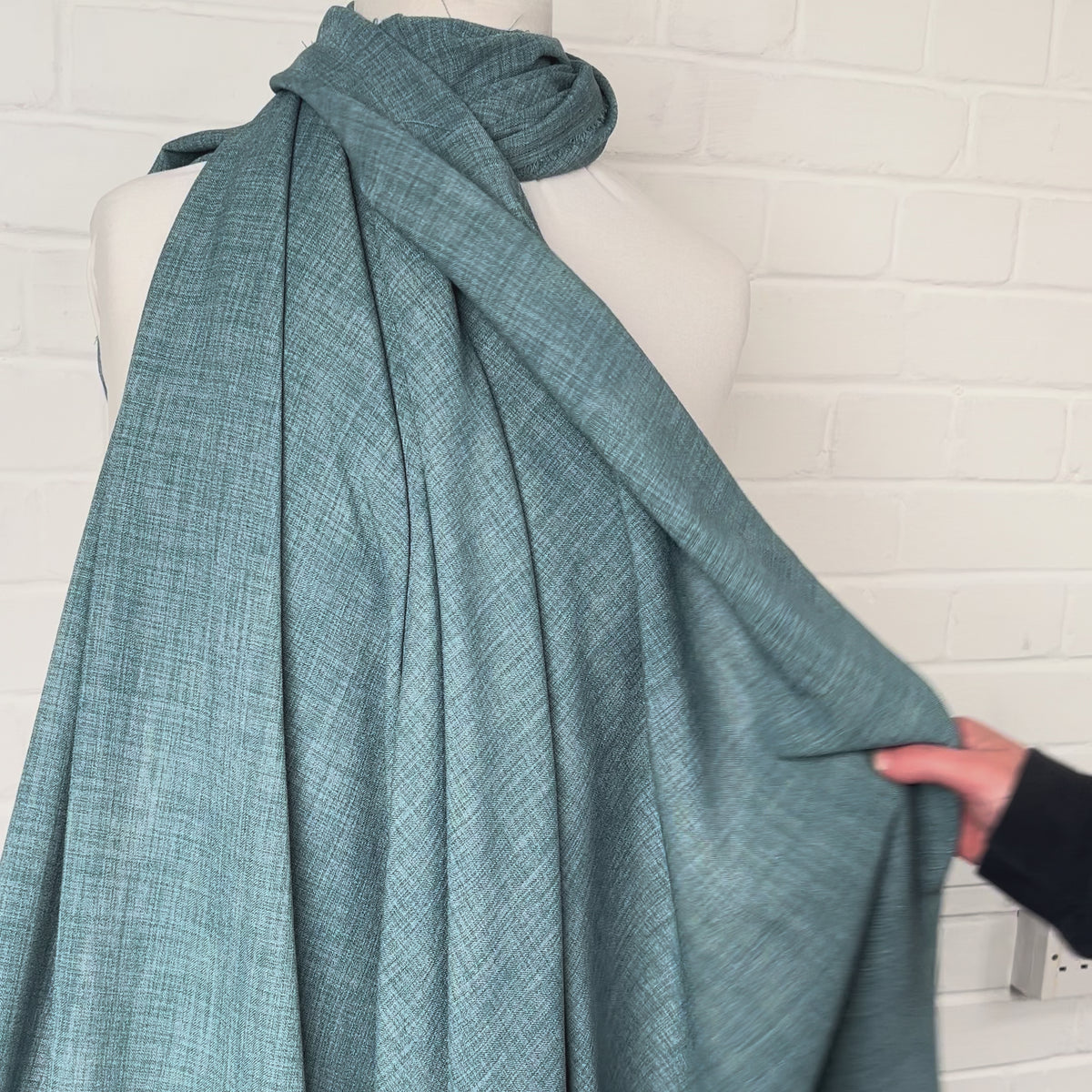 New Slant Polyester Blue Woven Suiting Fabric Video