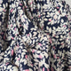 Navy White Floral Print Dress Fabric Pima Cotton Lawn Night Leaves Video