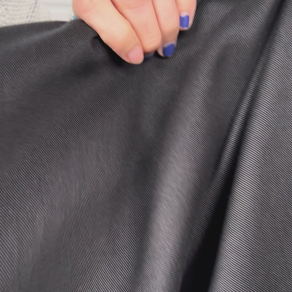 Tencel Tilliti Black Twill 250gsm Suiting Fabric Video