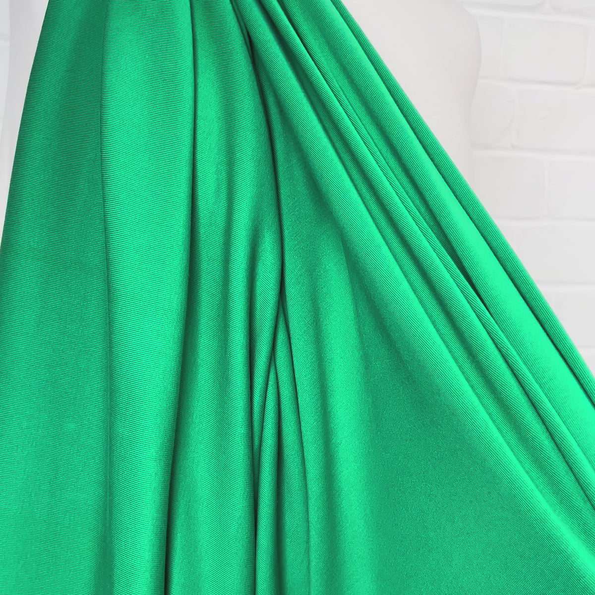 Wicked Viscose Elastane Green Plain Jersey Fabric Video