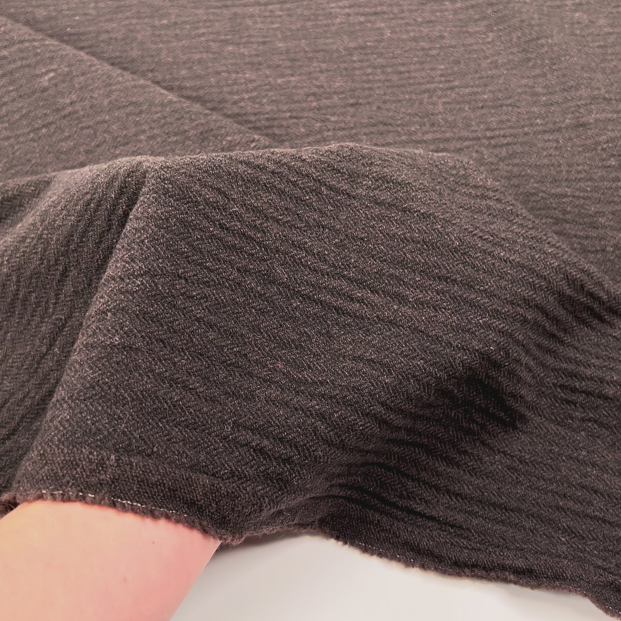 Cocoa Butter Wool Polyester Elastane Brown Herringbone Coating Fabric Video